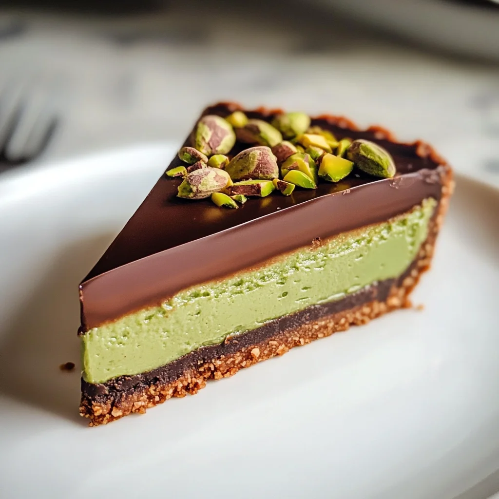 Chocolate Pistachio Ganache Tart Recipe