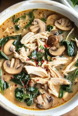 Comforting Rotisserie Chicken and Mushroom Soup