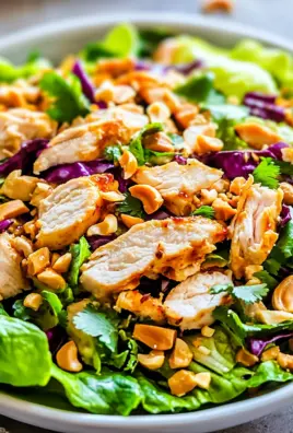 Crunchy Thai Chicken Salad with Peanut Dressing