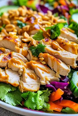 Crunchy Thai Chicken Salad with Peanut Dressing
