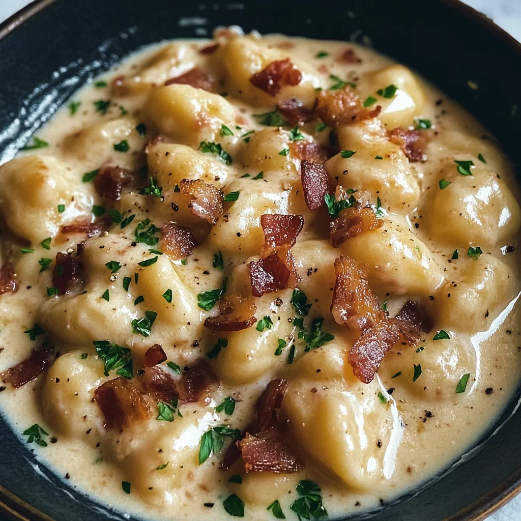 Easy Creamy Brie and Bacon Gnocchi Recipe