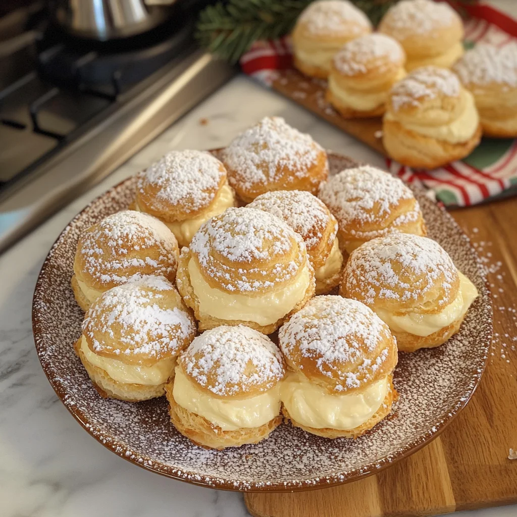 Eggnog Cream Puffs