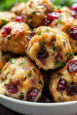 Festive Cranberry Turkey Stuffing Balls