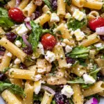 Feta & Cranberry Rigatoni Salad with Lemon Vinaigrette
