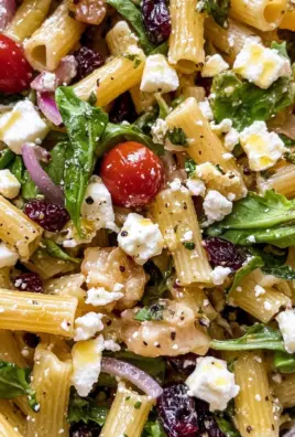 Feta & Cranberry Rigatoni Salad with Lemon Vinaigrette