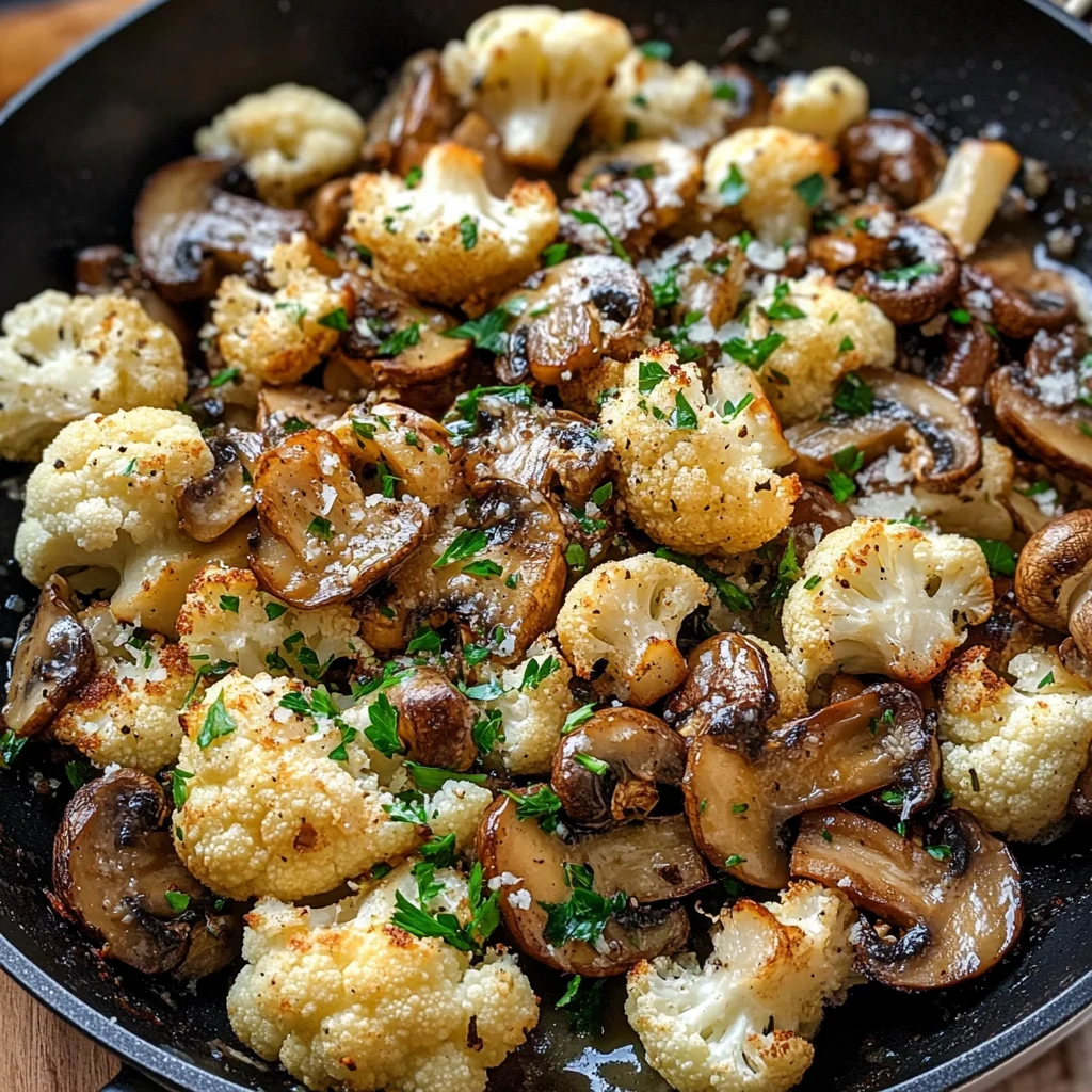 Garlic Cauliflower Mushroom Skillet: Quick & Delicious Dish