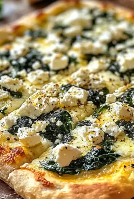 Greek Roasted Garlic Spinach White Pizza
