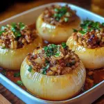 Greek Stuffed Onions