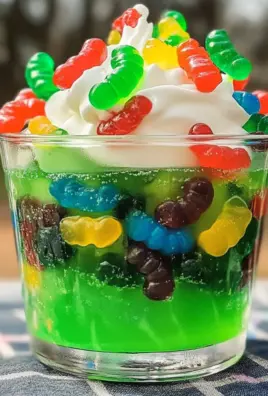 Gummy Worm Jello Cups Recipe