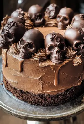 High Altitude Ginger Chocolate Skull Cake for Halloween