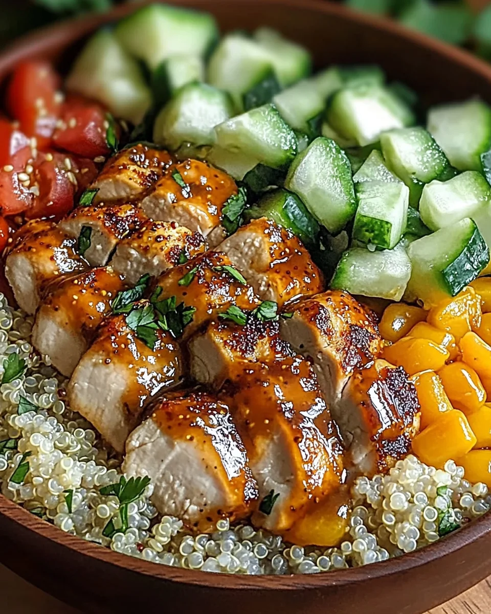Honey Mustard Chicken Quinoa Power Bowl