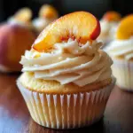 Honey Peach Cream Cheese Cupcakes