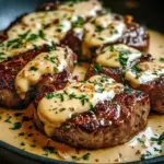 Juicy Steak with Creamy Garlic Sauce