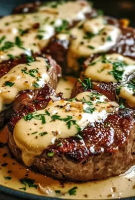 Juicy Steak with Creamy Garlic Sauce
