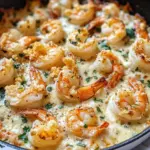 Keto Garlic Shrimp Au Gratin
