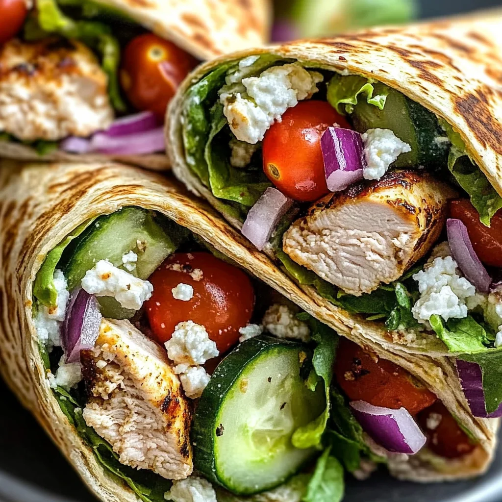 Mediterranean Chicken Wraps
