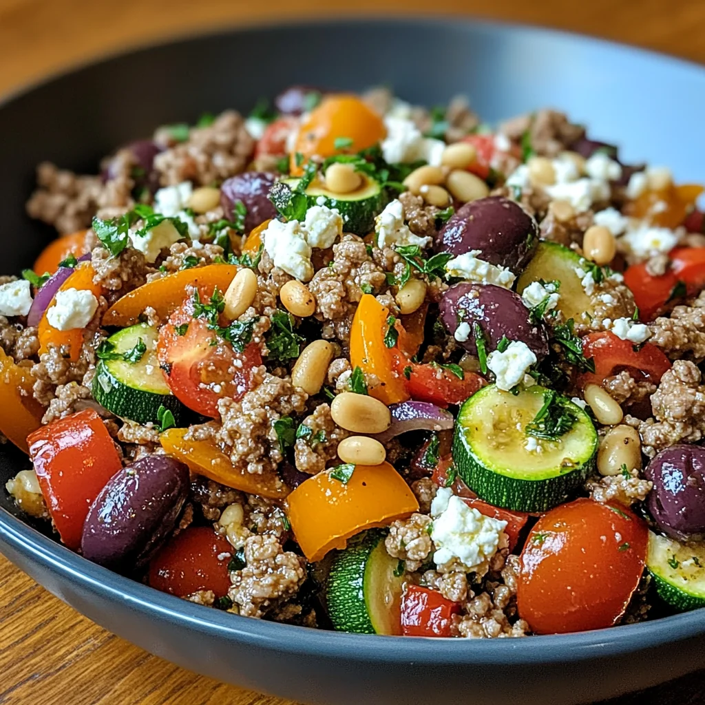 Mediterranean Ground Beef Stir-Fry