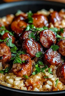 One-Pan Sweet and Tangy BBQ Sausage Rice
