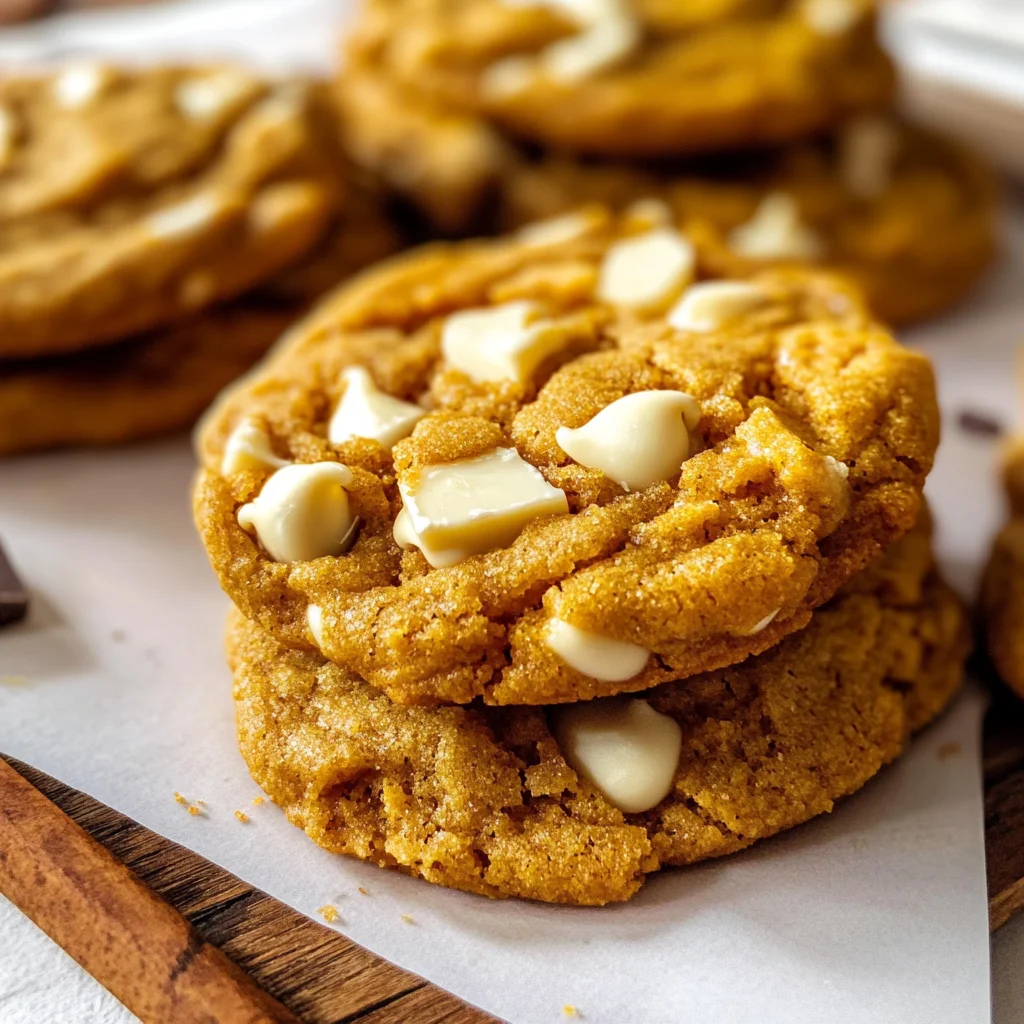 Pumpkin White Chocolate Chip Cookies