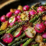 Roasted Asparagus and Radishes with Mustard Vinaigrette