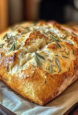 Rustic No-Knead Rosemary Garlic Bread
