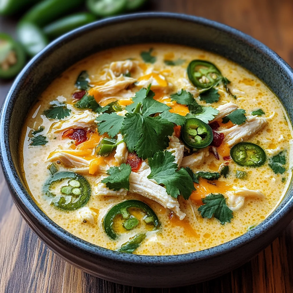 Spicy Jalapeño Popper Chicken Soup