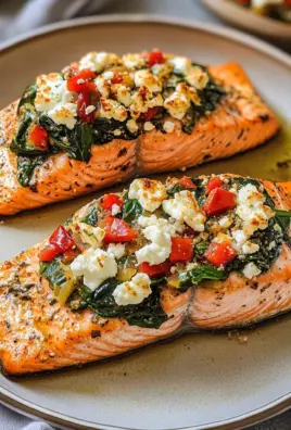 Stuffed Salmon With Spinach & Feta (30 minutes!)