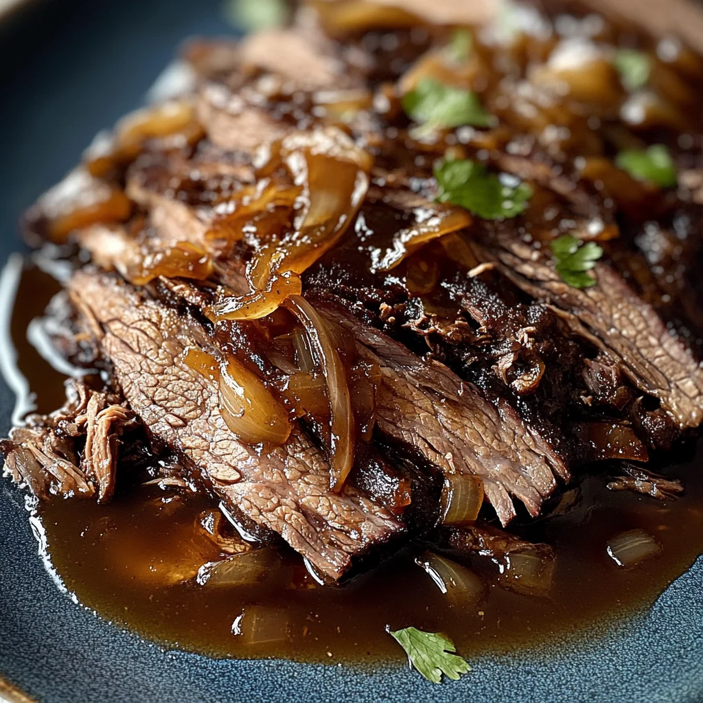 Sweet & Savory Caramelized Pulled Beef Brisket