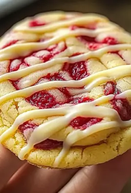 White Chocolate Lemon Raspberry Cookies - Delicious Recipe