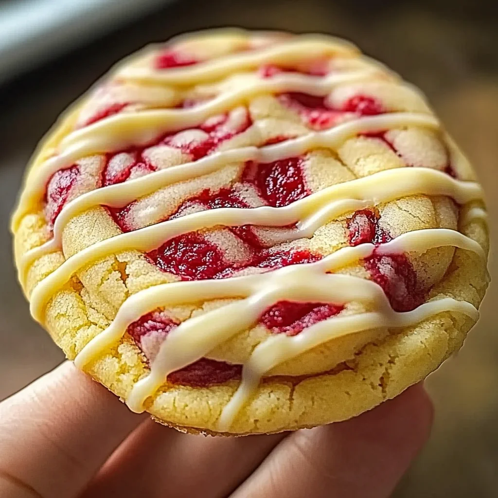 White Chocolate Lemon Raspberry Cookies - Delicious Recipe