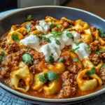Cheesy Beef Enchilada Tortellini