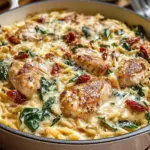 Creamy Tuscan Chicken Orzo