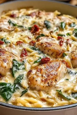 Creamy Tuscan Chicken Orzo