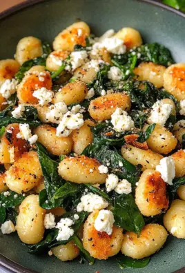 Crispy Gnocchi With Spinach And Feta