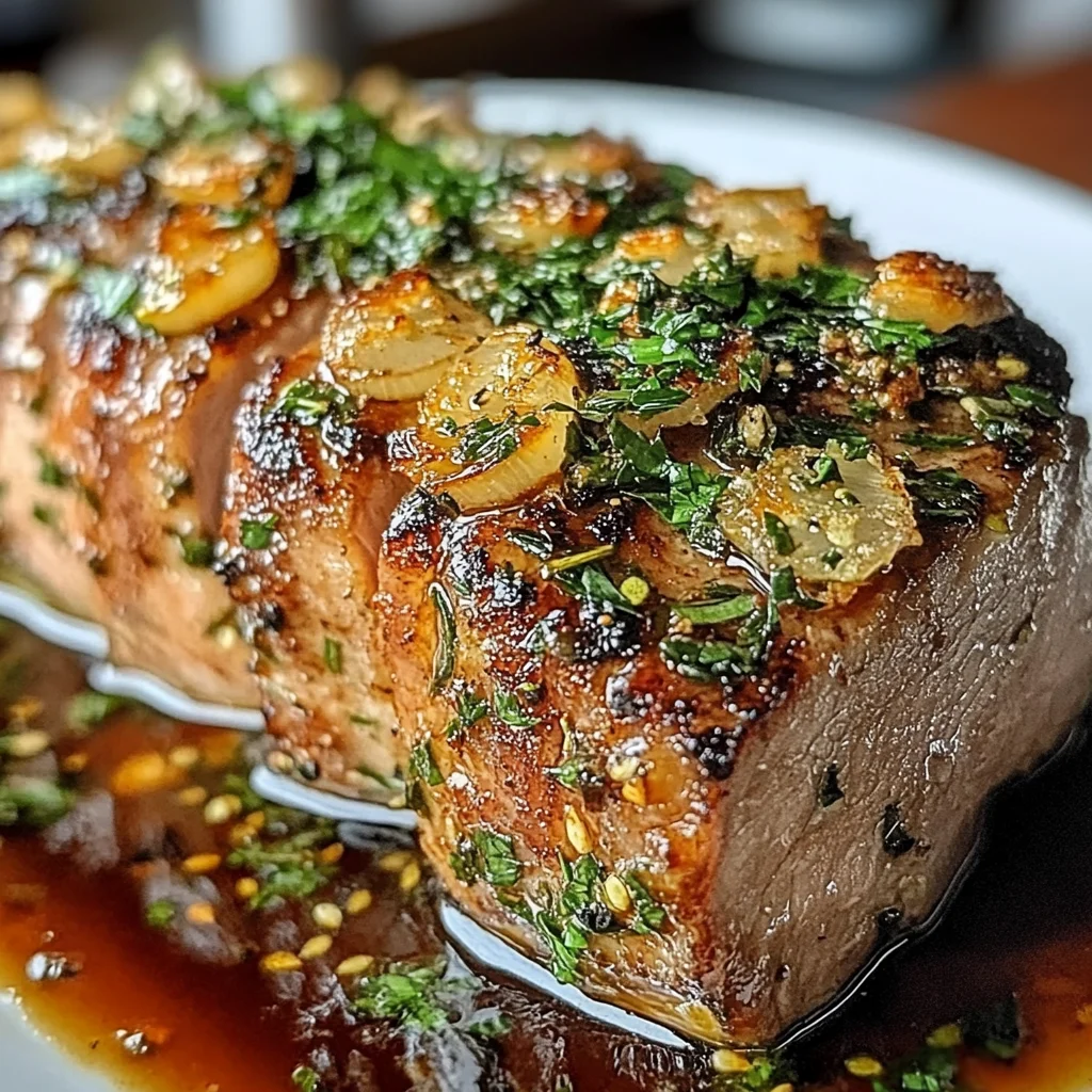 Garlic Herb Roasted Pork Tenderloin