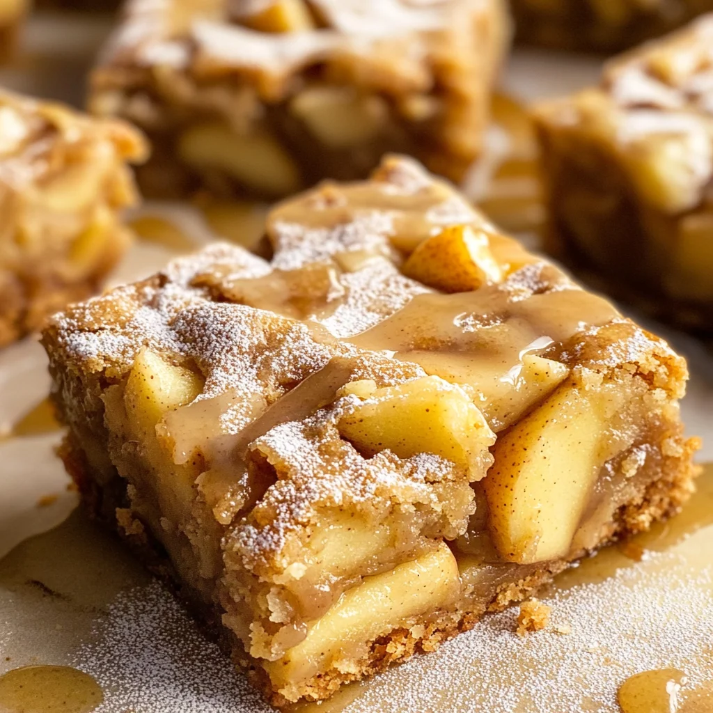 Maple Glazed Apple Blondies