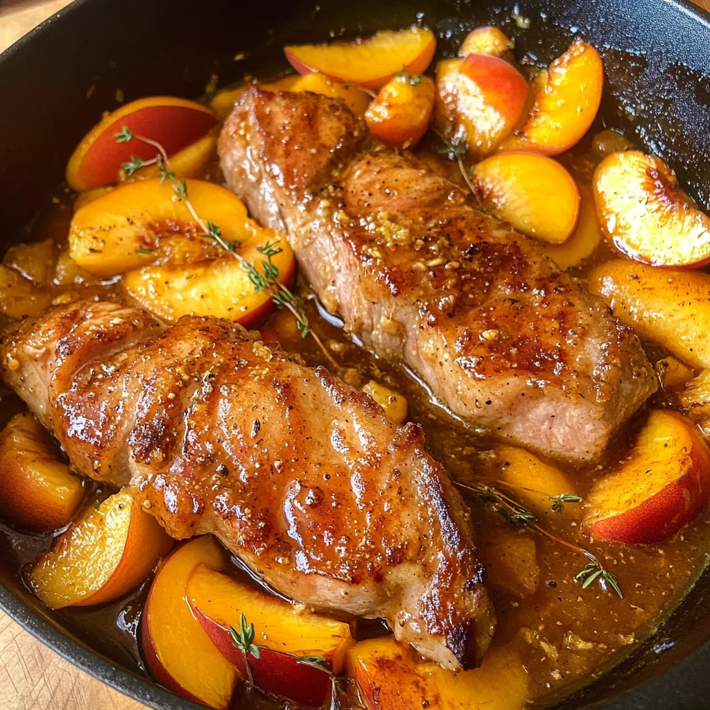 Peach Glazed Pork Tenderloin