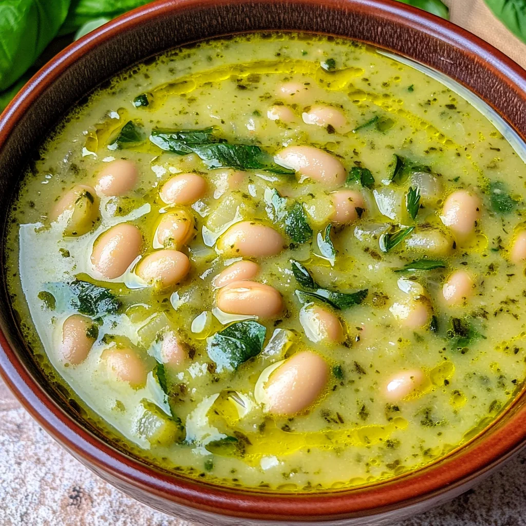 White Bean Pesto Soup